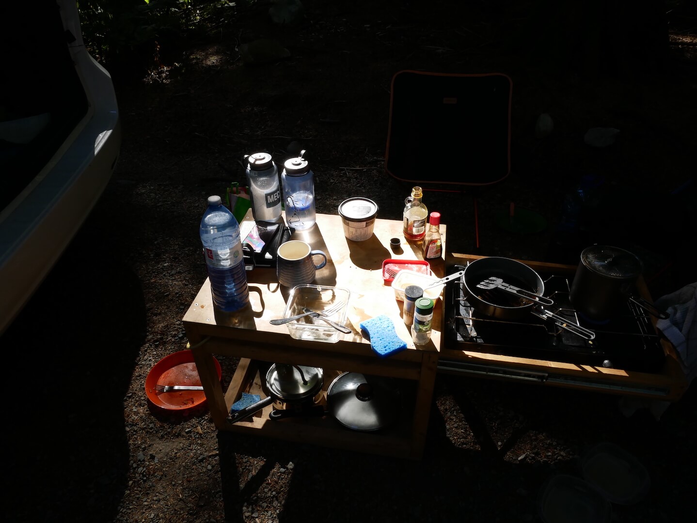 Cooking while camping